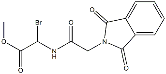 2-Bromo-2-[(phthalimidylacetyl)amino]acetic acid methyl ester Struktur