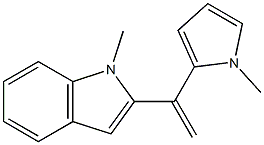 1-Methyl-2-(1-(1-methyl-1H-pyrrol-2-yl)vinyl)-1H-indole Struktur