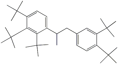 2-(2,3,4-Tri-tert-butylphenyl)-1-(3,4-di-tert-butylphenyl)propane Struktur