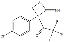 3-(4-Chlorophenyl)-N-(trifluoroacetyl)-1,3-thiazetidin-2-imine Struktur