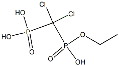 (Dichloromethylene)bis(phosphonic acid hydrogen ethyl) ester Struktur