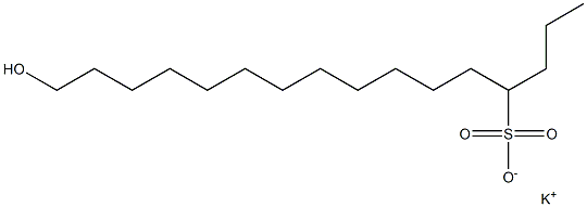 16-Hydroxyhexadecane-4-sulfonic acid potassium salt Struktur