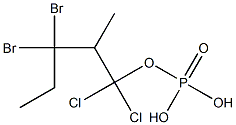 Phosphoric acid hydrogen (1,1-dibromopropyl)(1,1-dichloropropyl) ester Struktur