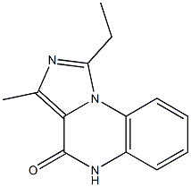 1-Ethyl-3-methylimidazo[1,5-a]quinoxalin-4(5H)-one Struktur