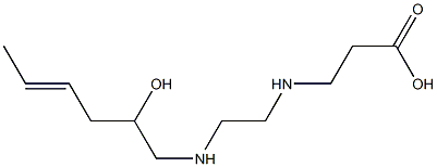 3-[N-[2-[N-(2-Hydroxy-4-hexenyl)amino]ethyl]amino]propionic acid Struktur