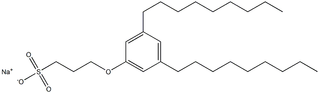 3-(3,5-Dinonylphenoxy)propane-1-sulfonic acid sodium salt Struktur