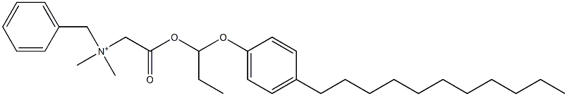 N,N-Dimethyl-N-benzyl-N-[[[1-(4-undecylphenyloxy)propyl]oxycarbonyl]methyl]aminium Struktur