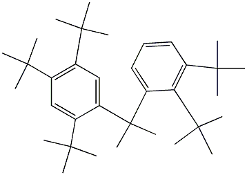 2-(2,4,5-Tri-tert-butylphenyl)-2-(2,3-di-tert-butylphenyl)propane Struktur