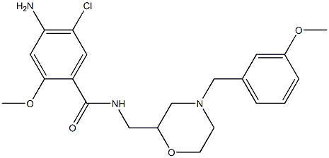 4-Amino-5-chloro-2-methoxy-N-[[4-(3-methoxybenzyl)-2-morpholinyl]methyl]benzamide Struktur