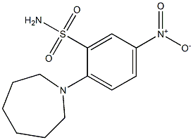 2-[(Hexahydro-1H-azepin)-1-yl]-5-nitrobenzenesulfonamide Struktur