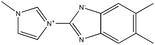 2-[(1-Methyl-1H-imidazol-3-ium)-3-yl]-5,6-dimethyl-1H-benzimidazol-1-ide Struktur