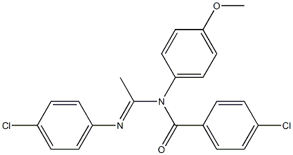 N1-(p-Methoxyphenyl)-N1-(p-chlorobenzoyl)-N2-(p-chlorophenyl)acetamidine Struktur