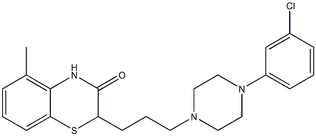 2-[3-[4-(3-Chlorophenyl)piperazin-1-yl]propyl]-5-methyl-2H-1,4-benzothiazin-3(4H)-one Struktur