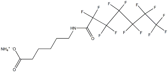 6-[(Tridecafluorohexyl)carbonylamino]hexanoic acid ammonium salt Struktur