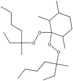 2,3,6-Trimethyl-1,1-bis(1-ethyl-1-methylpentylperoxy)cyclohexane Struktur