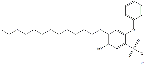 4-Hydroxy-5-tridecyl[oxybisbenzene]-2-sulfonic acid potassium salt Struktur