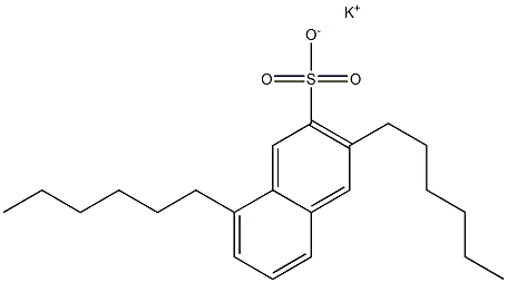 3,8-Dihexyl-2-naphthalenesulfonic acid potassium salt Struktur