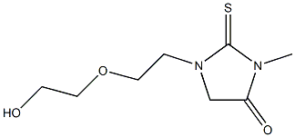 1-[2-(2-Hydroxyethoxy)ethyl]-3-methyl-2-thioxoimidazolidin-4-one Struktur