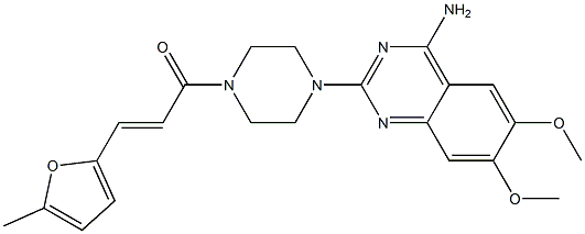 4-Amino-2-[4-[3-(5-methyl-2-furanyl)propenoyl]-1-piperazinyl]-6,7-dimethoxyquinazoline Struktur