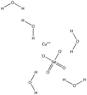 Copper selenate pentahydrate Struktur