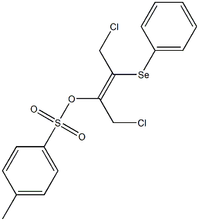 p-Toluenesulfonic acid (E)-1-(chloromethyl)-3-chloro-2-(phenylseleno)-1-propenyl ester Struktur