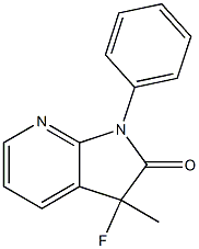 1,3-Dihydro-3-fluoro-3-methyl-1-phenyl-2H-pyrrolo[2,3-b]pyridin-2-one Struktur