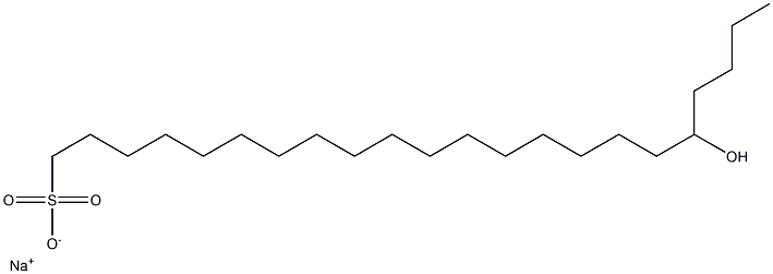 18-Hydroxydocosane-1-sulfonic acid sodium salt Struktur