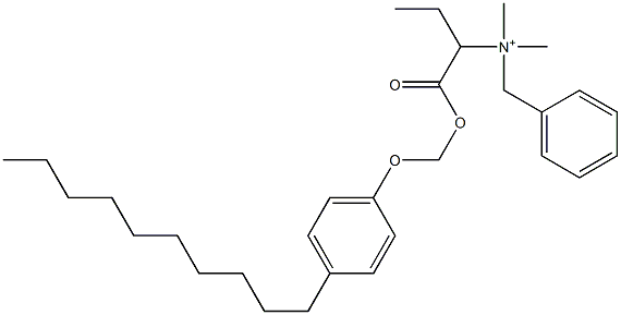 N,N-Dimethyl-N-benzyl-N-[1-[[(4-decylphenyloxy)methyl]oxycarbonyl]propyl]aminium Struktur