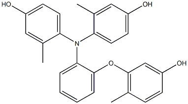 N,N-Bis(4-hydroxy-2-methylphenyl)-2-(3-hydroxy-6-methylphenoxy)benzenamine Struktur