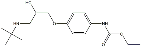 [4-[2-Hydroxy-3-(tert-butylamino)propoxy]phenyl]carbamic acid ethyl ester Struktur