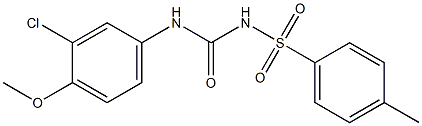 1-(3-Chloro-4-methoxyphenyl)-3-(4-methylphenylsulfonyl)urea Struktur