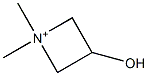 1,1-Dimethyl-3-hydroxyazetidine-1-ium Struktur