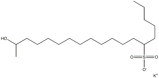 18-Hydroxynonadecane-6-sulfonic acid potassium salt Struktur