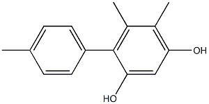 5,6-Dimethyl-4-(4-methylphenyl)benzene-1,3-diol Struktur