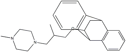 1-[3-[(9,10-Dihydro-9,10-ethanoanthracen-11-yl)oxy]-2-methylpropyl]-4-methylpiperazine Struktur