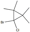 1-Bromo-1-chloro-2,2,3,3-tetramethylcyclopropane Struktur