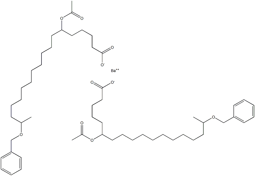 Bis(17-benzyloxy-6-acetyloxystearic acid)barium salt Struktur