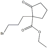 1-(3-Bromopropyl)-2-oxocyclopentanecarboxylic acid ethyl ester Struktur