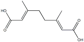 3,6-Dimethyl-2,6-octadienedioic acid Struktur