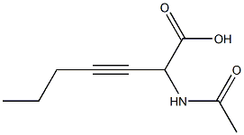 2-Acetylamino-3-heptynoic acid Struktur