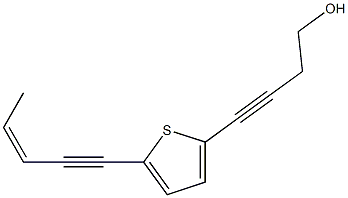 4-[5-[(Z)-3-Penten-1-ynyl]thiophen-2-yl]-3-butyn-1-ol Struktur