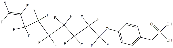 4-[(Heptadecafluoro-8-nonenyl)oxy]benzylphosphonic acid Struktur