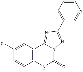 9-Chloro-2-(3-pyridinyl)[1,2,4]triazolo[1,5-c]quinazolin-5(6H)-one Struktur