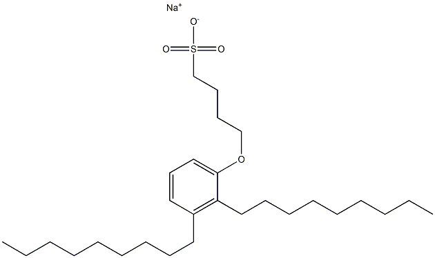 4-(2,3-Dinonylphenoxy)butane-1-sulfonic acid sodium salt Struktur