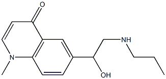 1-Methyl-6-[1-hydroxy-2-(propylamino)ethyl]quinolin-4(1H)-one Struktur