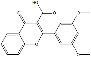 2-[3,5-Dimethoxyphenyl]-4-oxo-4H-1-benzopyran-3-carboxylic acid Struktur