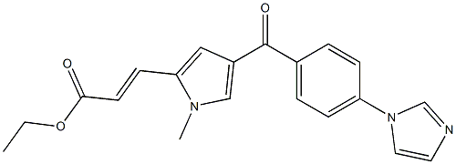 (E)-3-[1-Methyl-4-[4-(1H-imidazol-1-yl)benzoyl]-1H-pyrrol-2-yl]acrylic acid ethyl ester Struktur