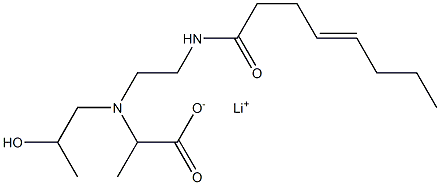 2-[N-(2-Hydroxypropyl)-N-[2-(4-octenoylamino)ethyl]amino]propionic acid lithium salt Struktur