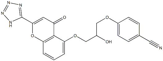 5-[3-(4-Cyanophenoxy)-2-hydroxypropoxy]-2-(1H-tetrazol-5-yl)chromone Struktur