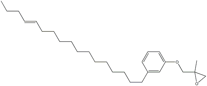 3-(13-Heptadecenyl)phenyl 2-methylglycidyl ether Struktur